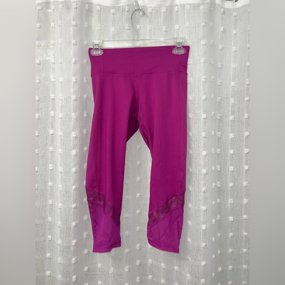 Hot pink/fuchsia cropped leggings Girls L (10-12)